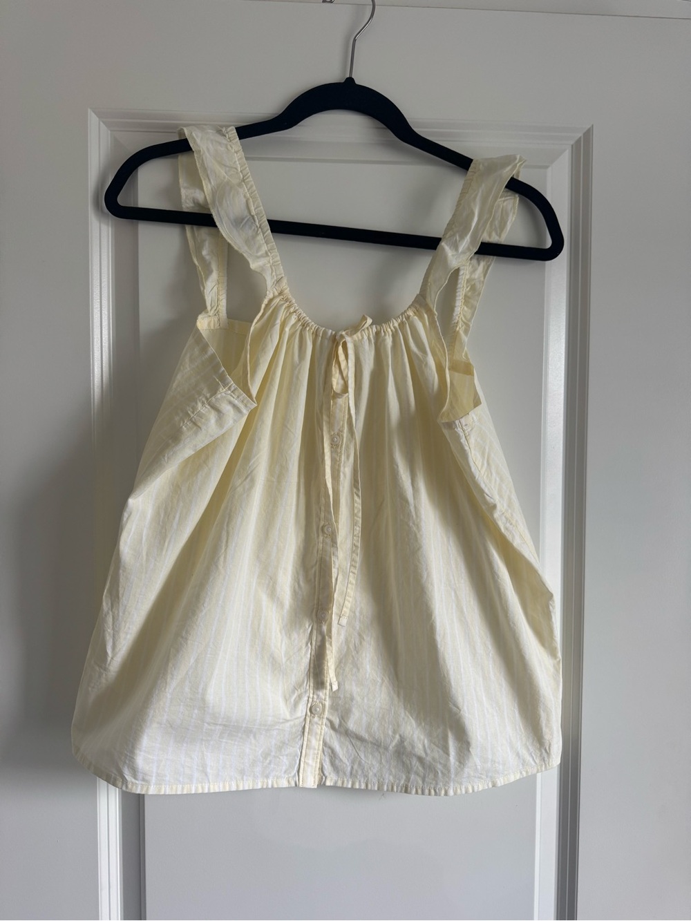 Yellow stripe 100% cotton tank